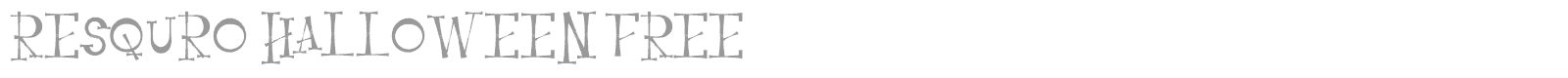 Resquro Halloween font preview